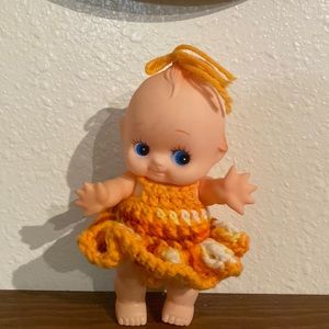 Kewpie doll with crotchet dress